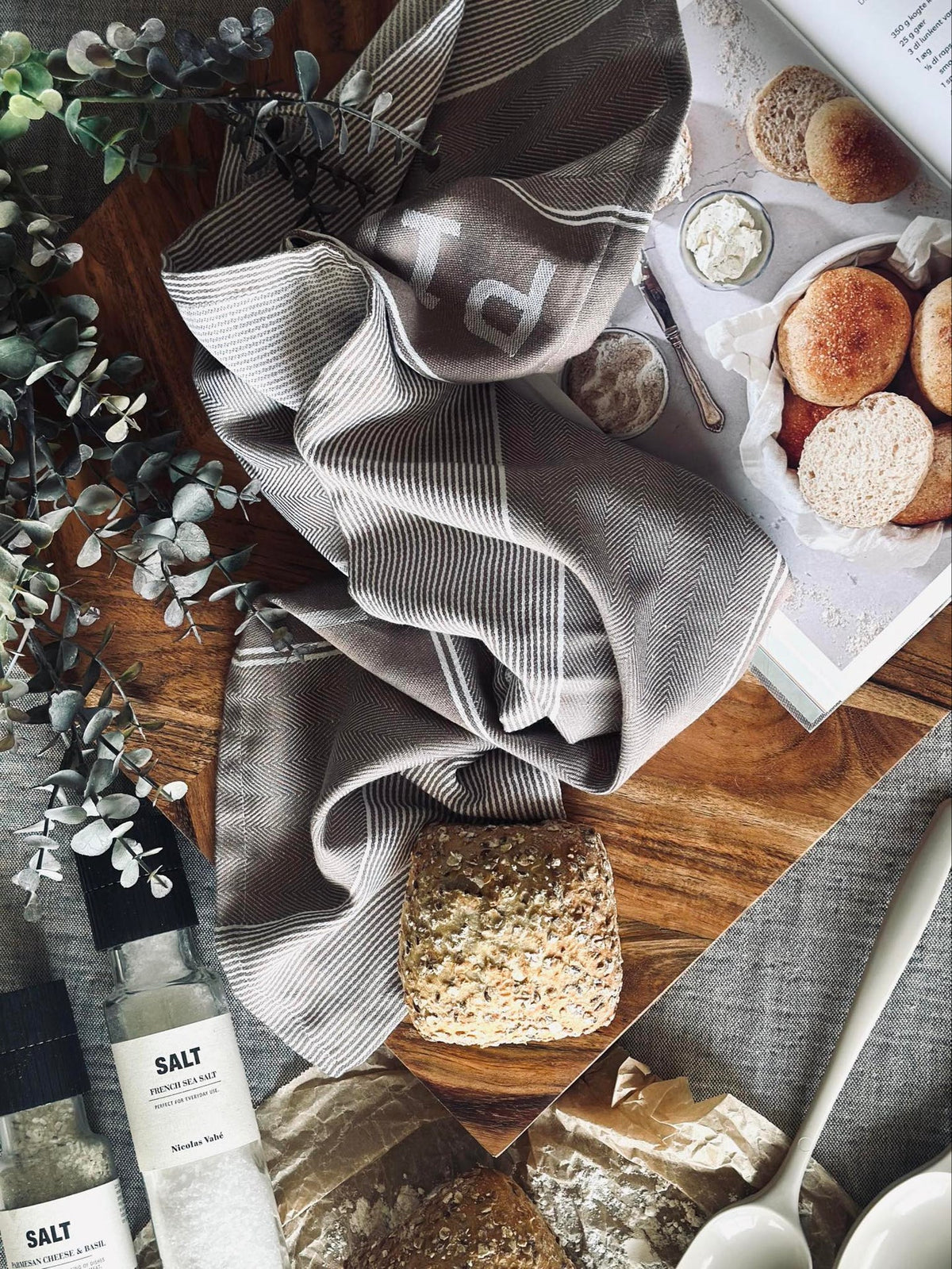 Theedoek - Fungi/wit - 1 st