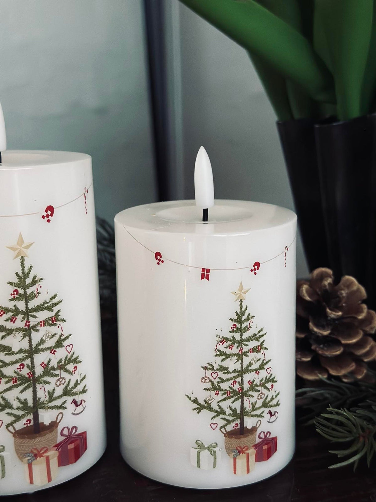 LED Blokkaars TWINKLE CHRISTMAS - Set van 2 stuks