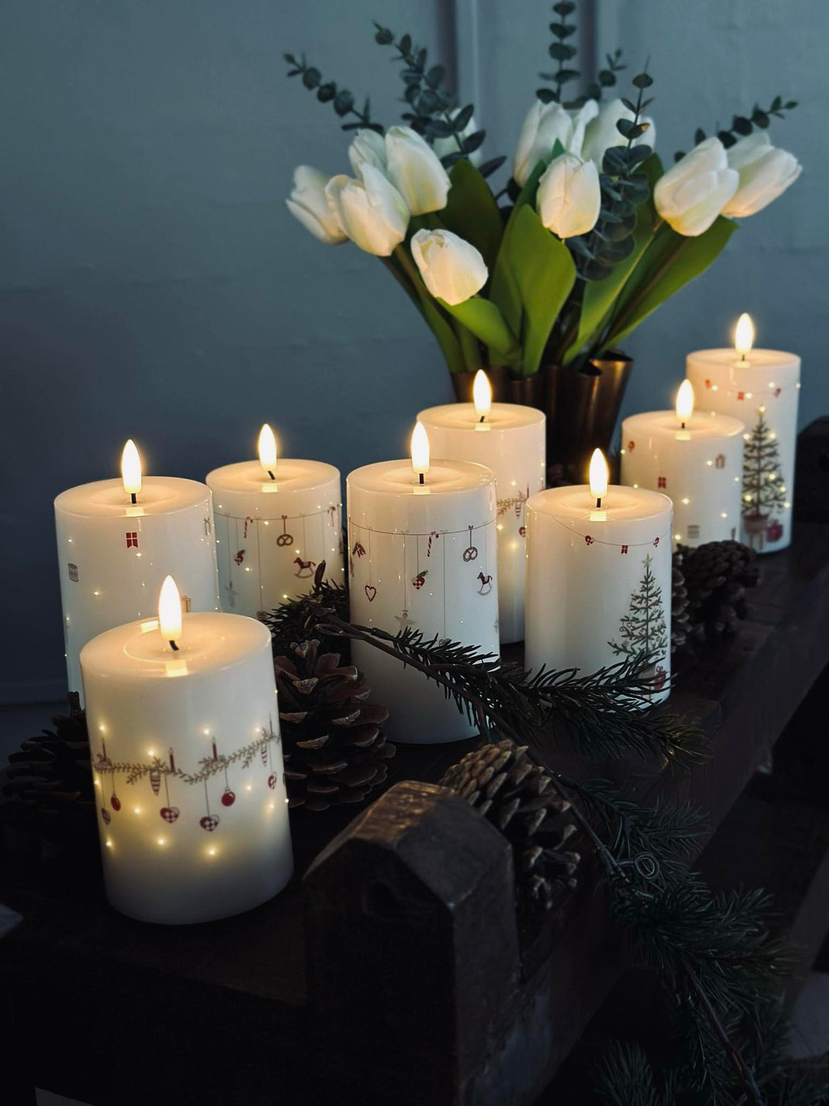 LED Stompkaars TWINKLE CHRISTMAS - Set van 2 stuks