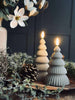 Kerstboom met ledlicht - Set van 2 stuks. Zand