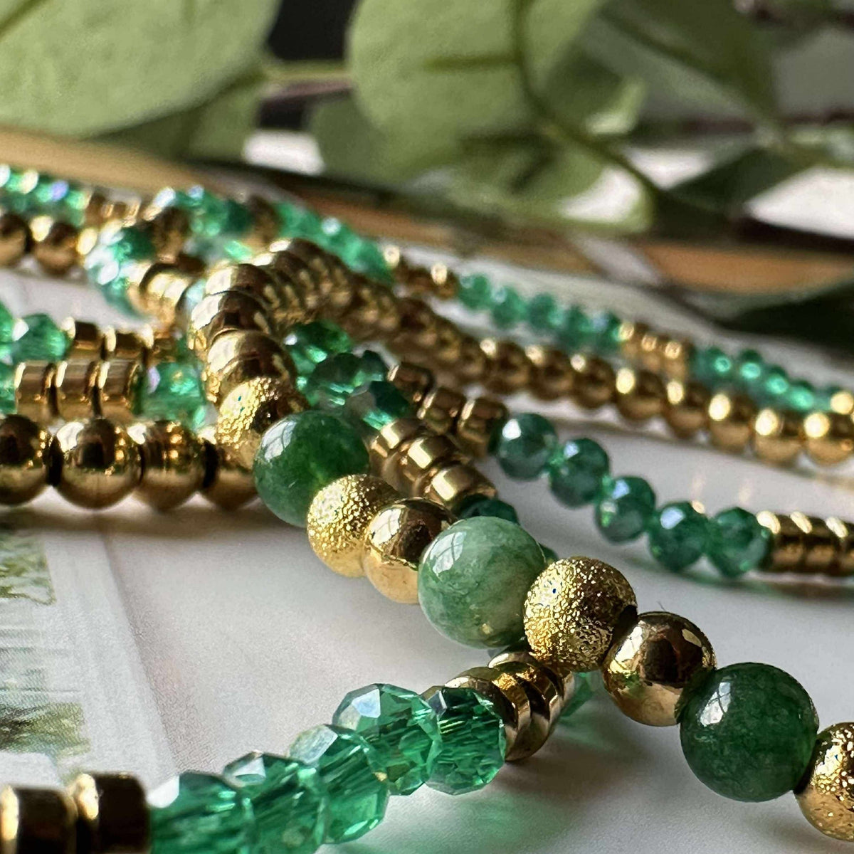 Armband Ofelia Emerald - Set met 5 armbanden