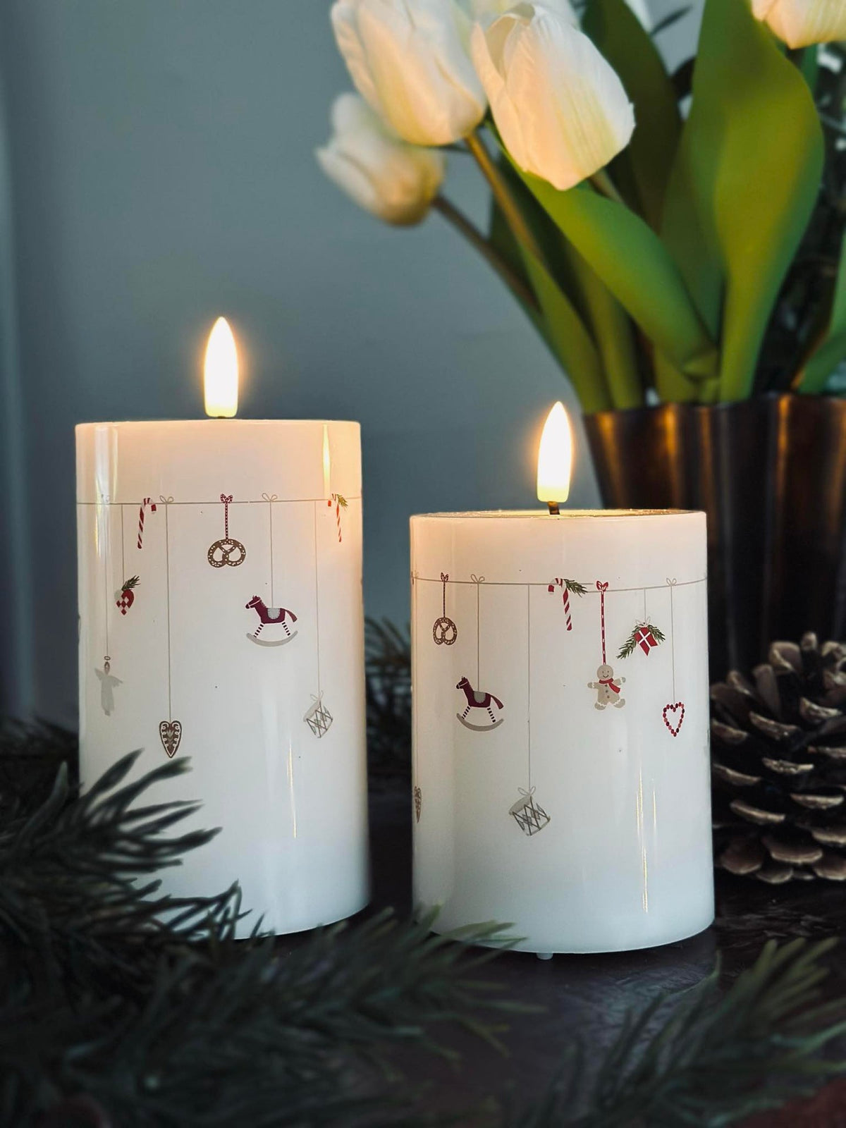 LED Blokkaars TWINKLE CHRISTMAS - Set van 2 st.