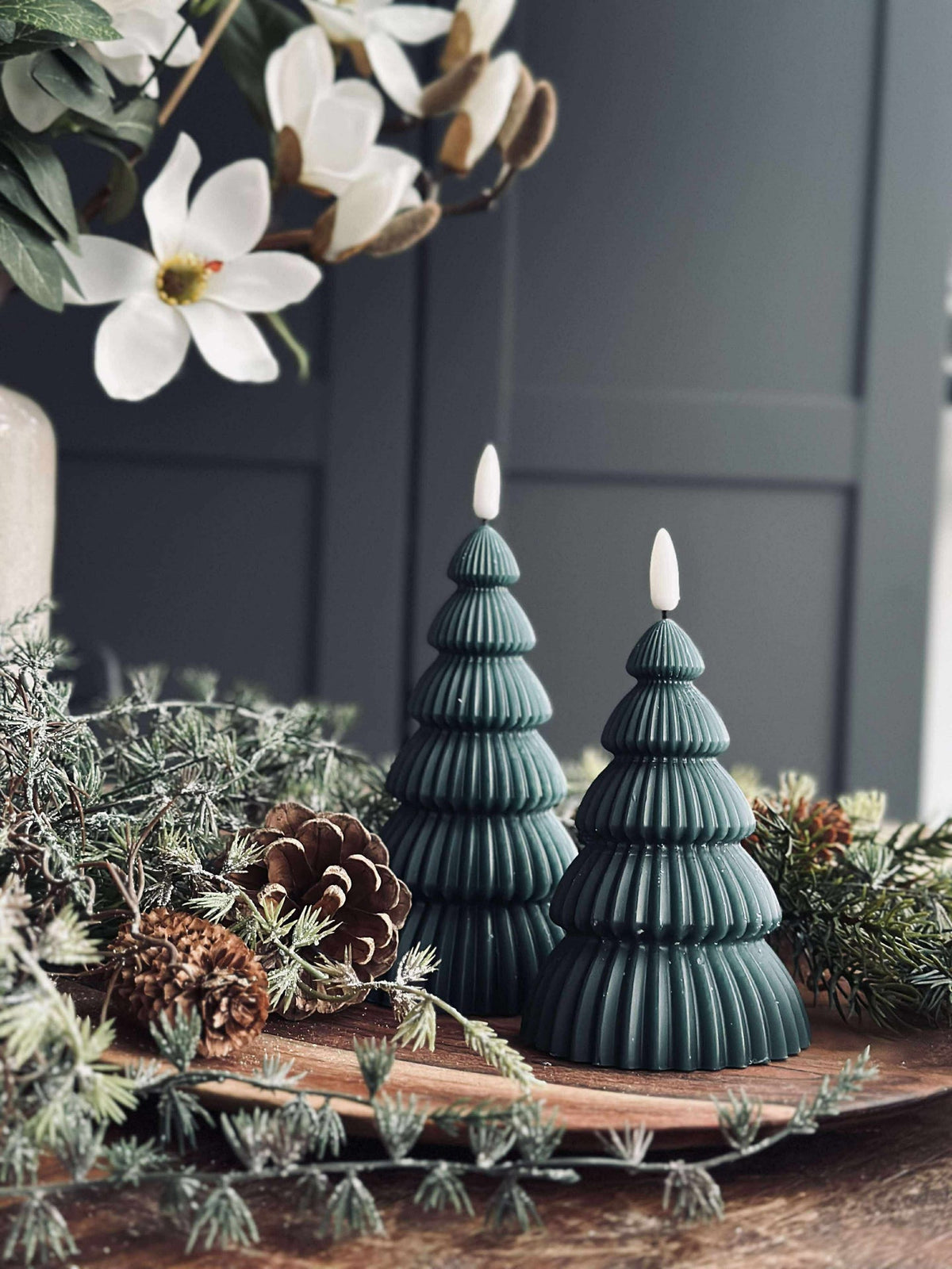 Kerstboom met ledlicht - Set van 2 stuks. Groen