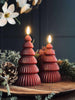 Kerstboom met led licht - Set van 2 stuks. Rood