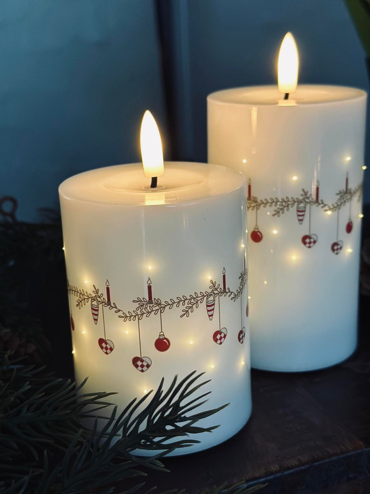 LED blokkaars TWINKLE CHRISTMAS - Set van 2 st.