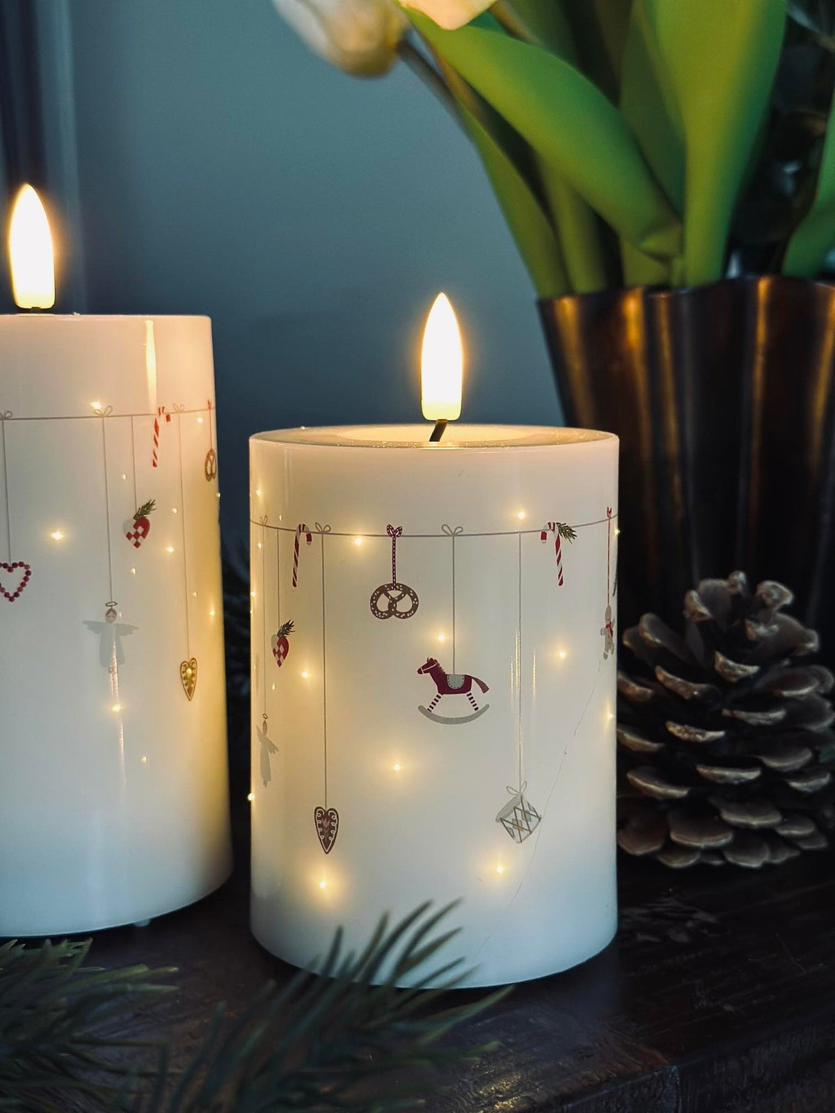 LED Blokkaars TWINKLE CHRISTMAS - Set van 2 st.