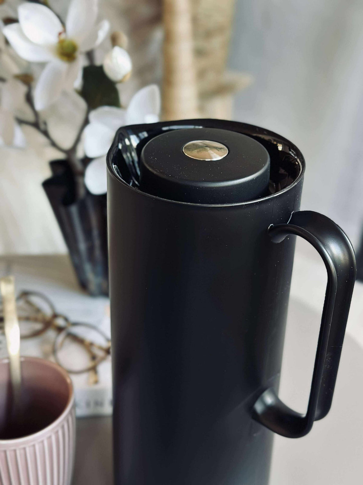 Thermoskan met drukknopfunctie - 1 liter