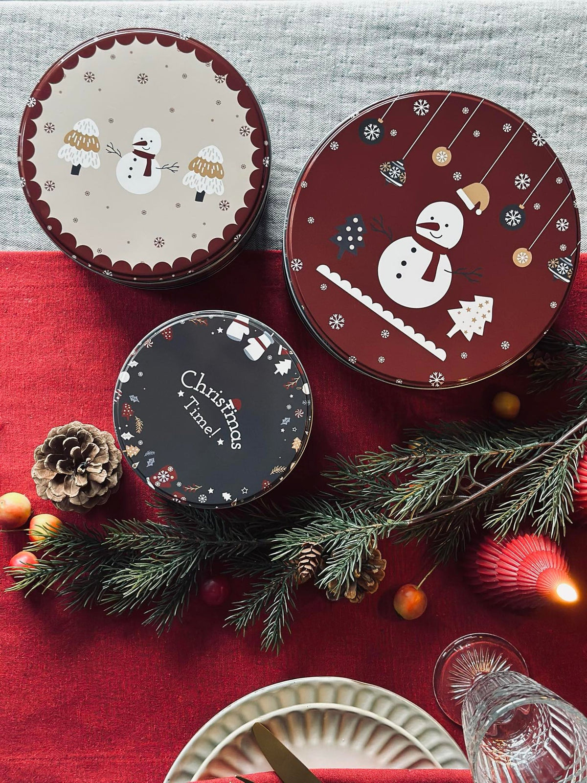 Koektrommels Kerst - Set van 3 st.
