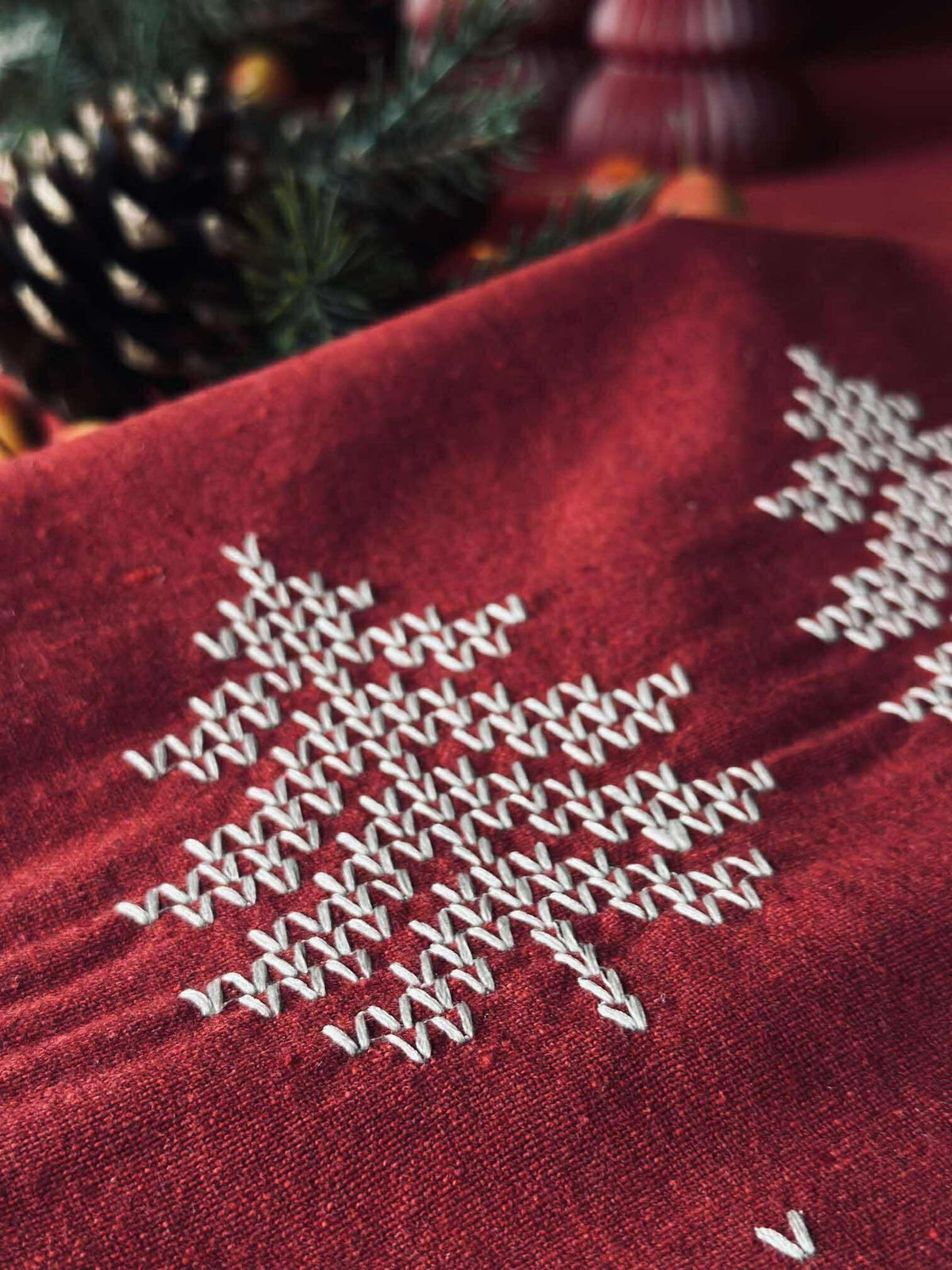 Tafelloper Rood Kerst - 40x140