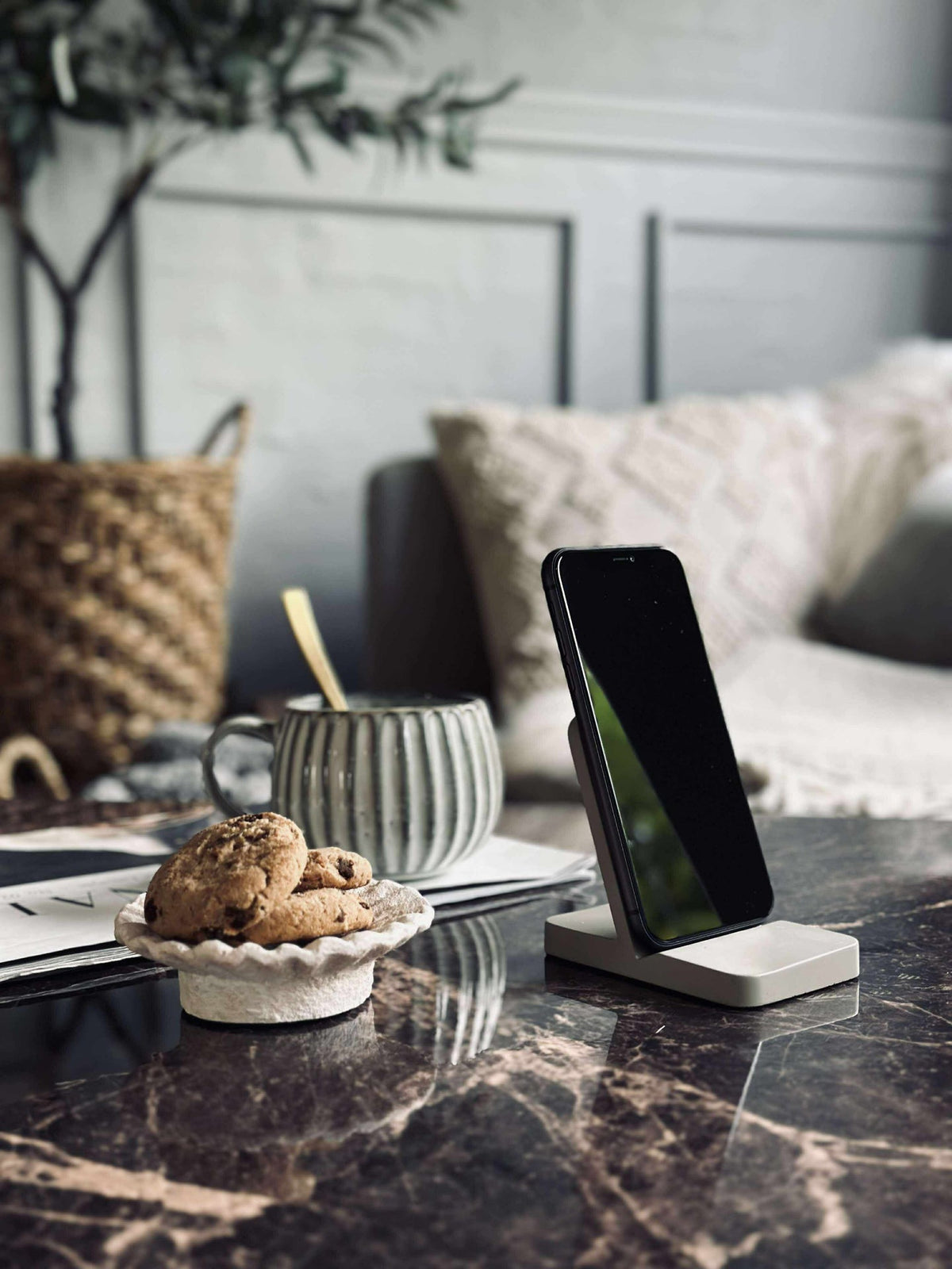 Mobiele Telefoonhouder - Kantoor - Pebble grey