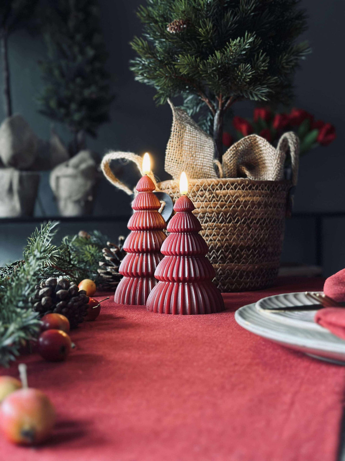 Tafelloper Rood Kerst - 40x140