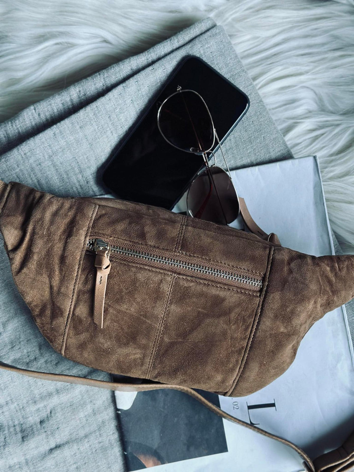 Bumbag JUNE Suède - Caramel