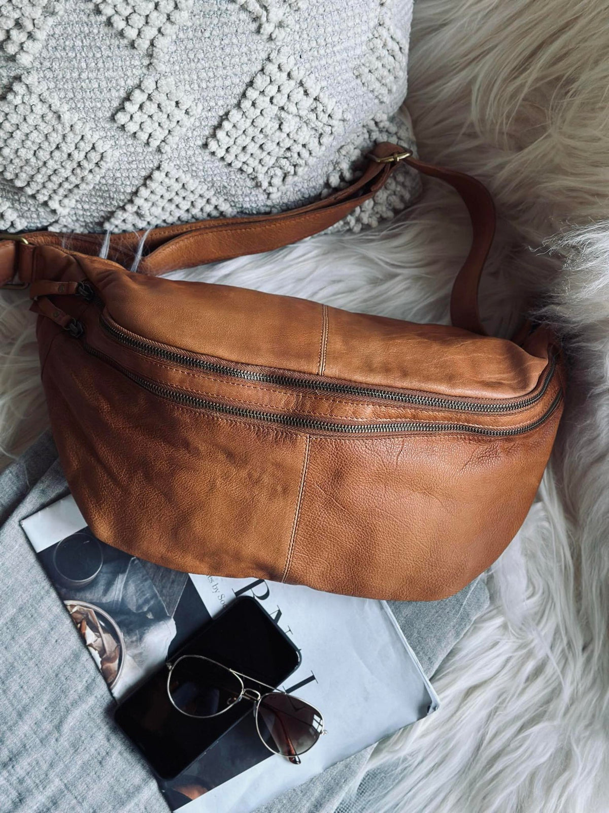 Bumbag Jina Big Cognac