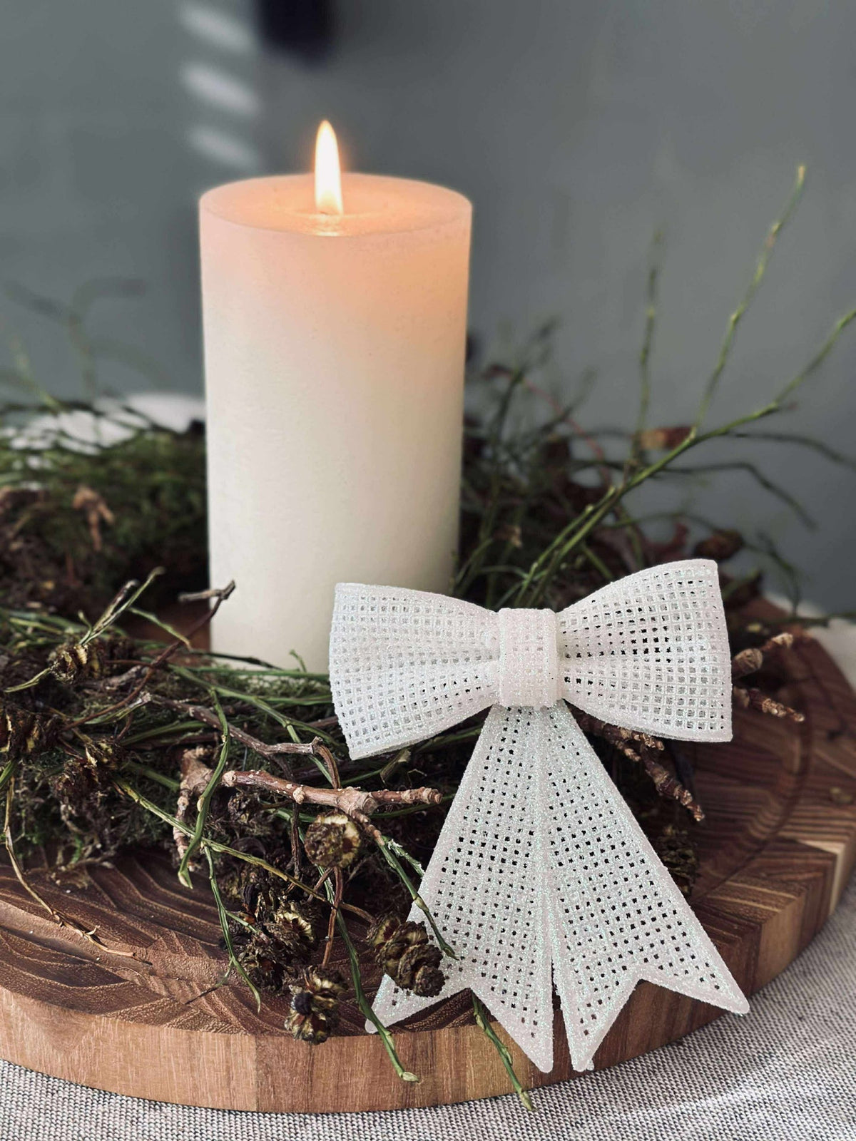 Strik glitter - White