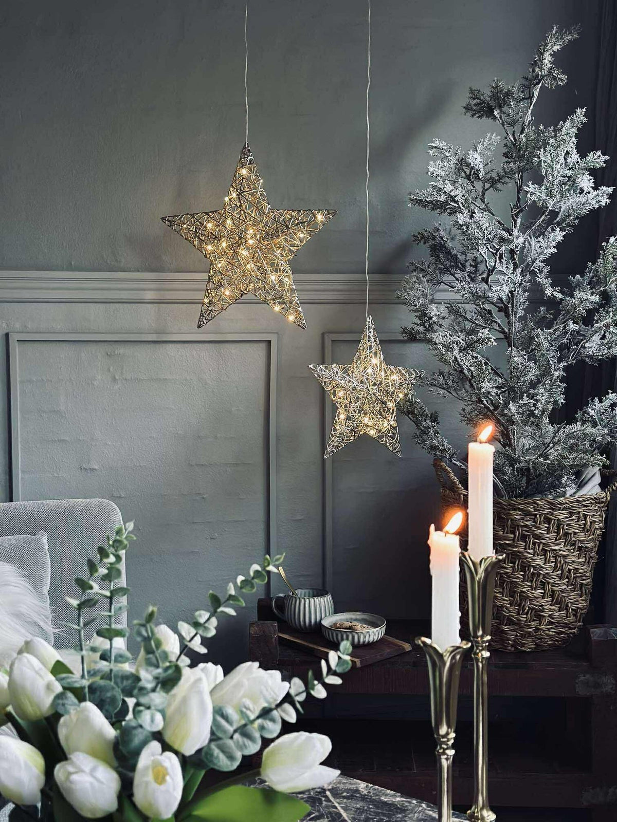 Ster met LED-licht - Gold