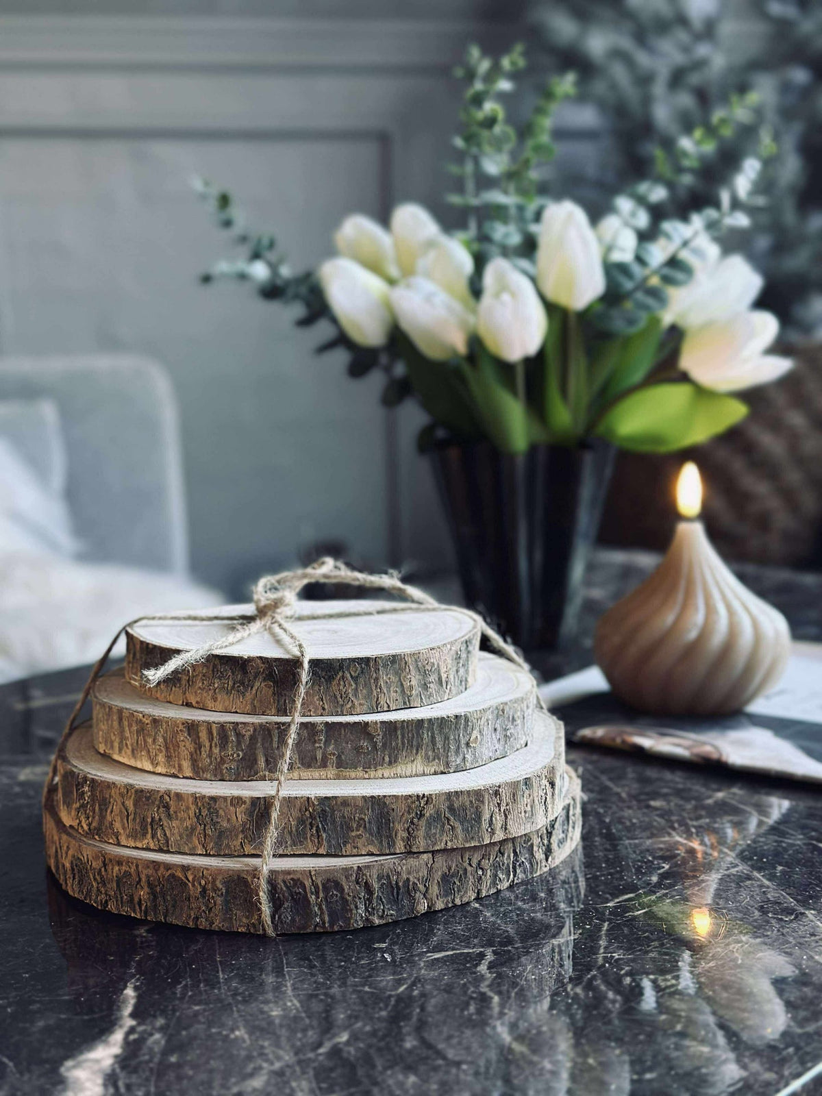 Deco wood - Set met 4 stuks