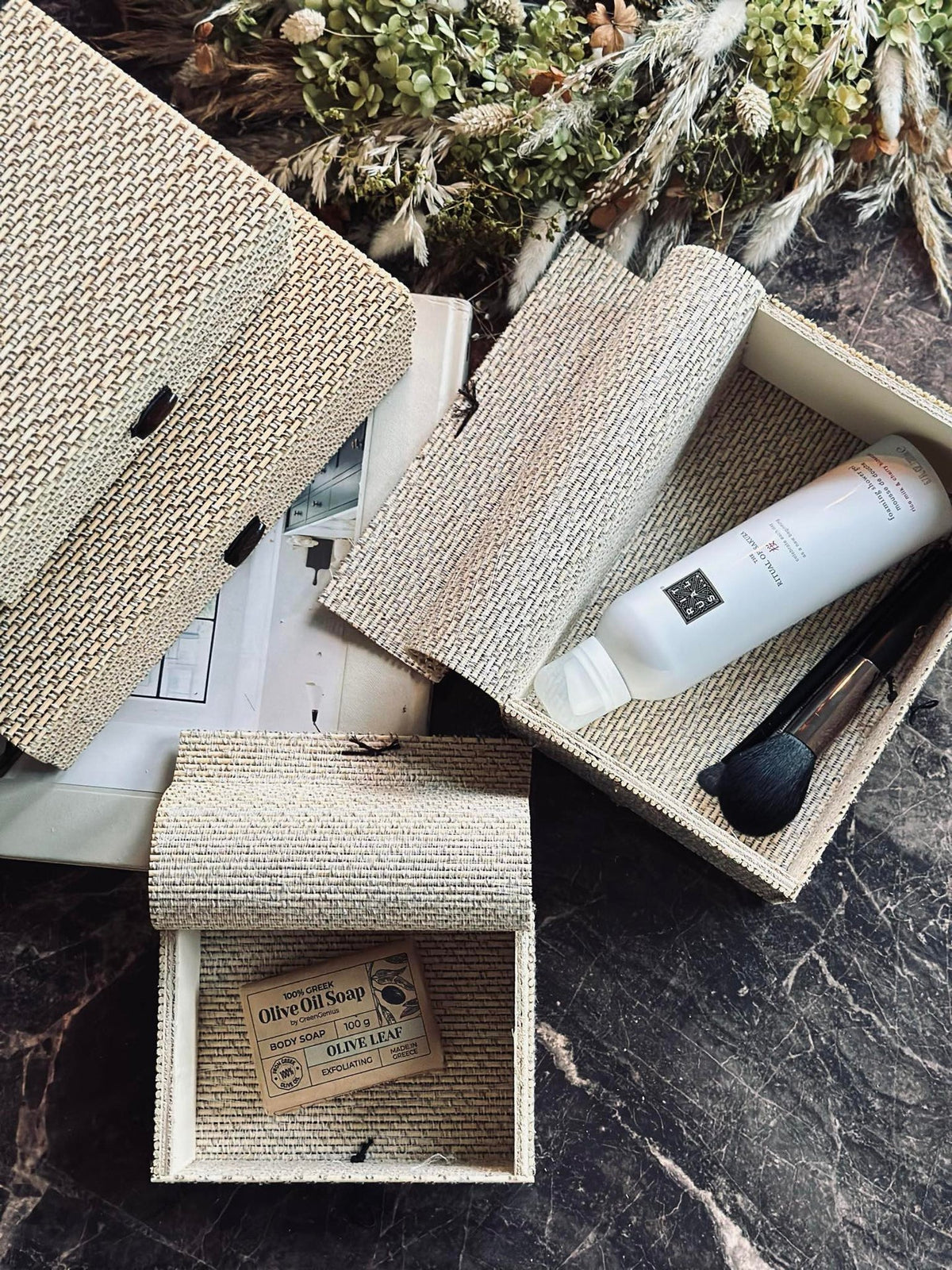 Opbergdozen Nature  - Set van 4 stuks