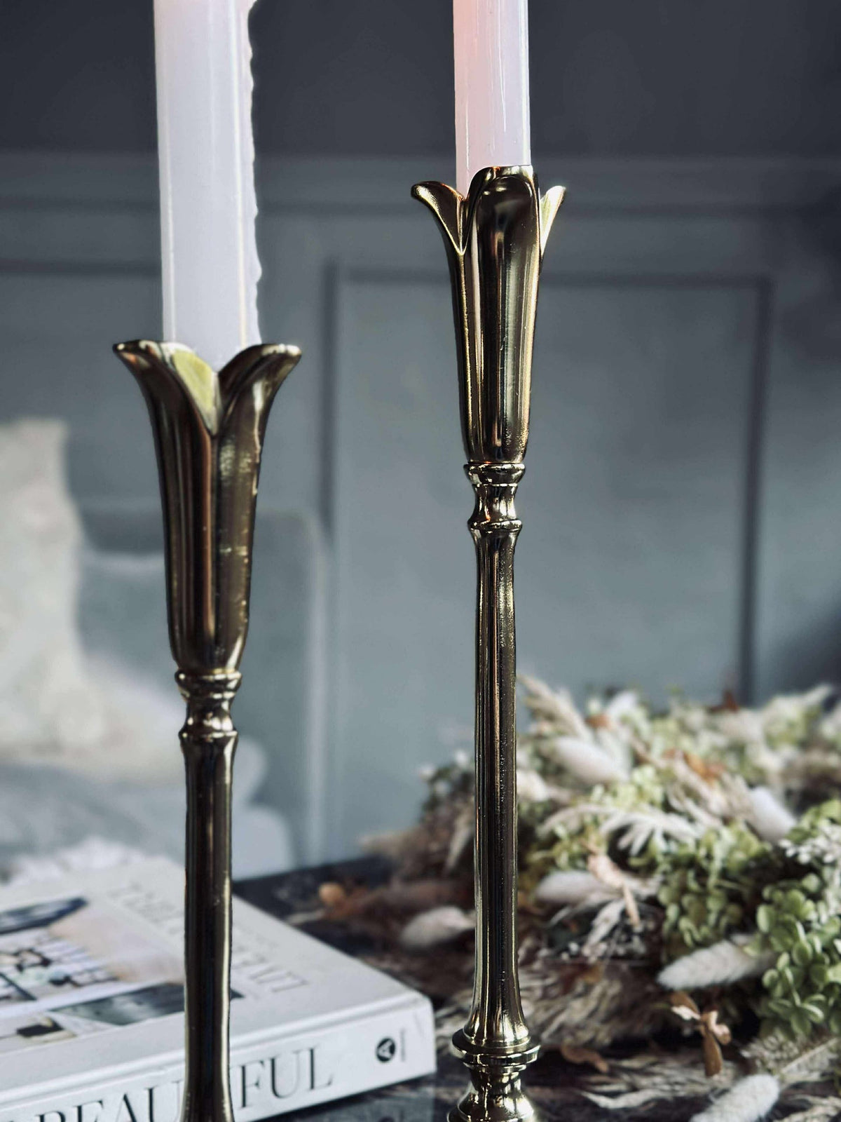 Kaarshouder Calla Alu goud