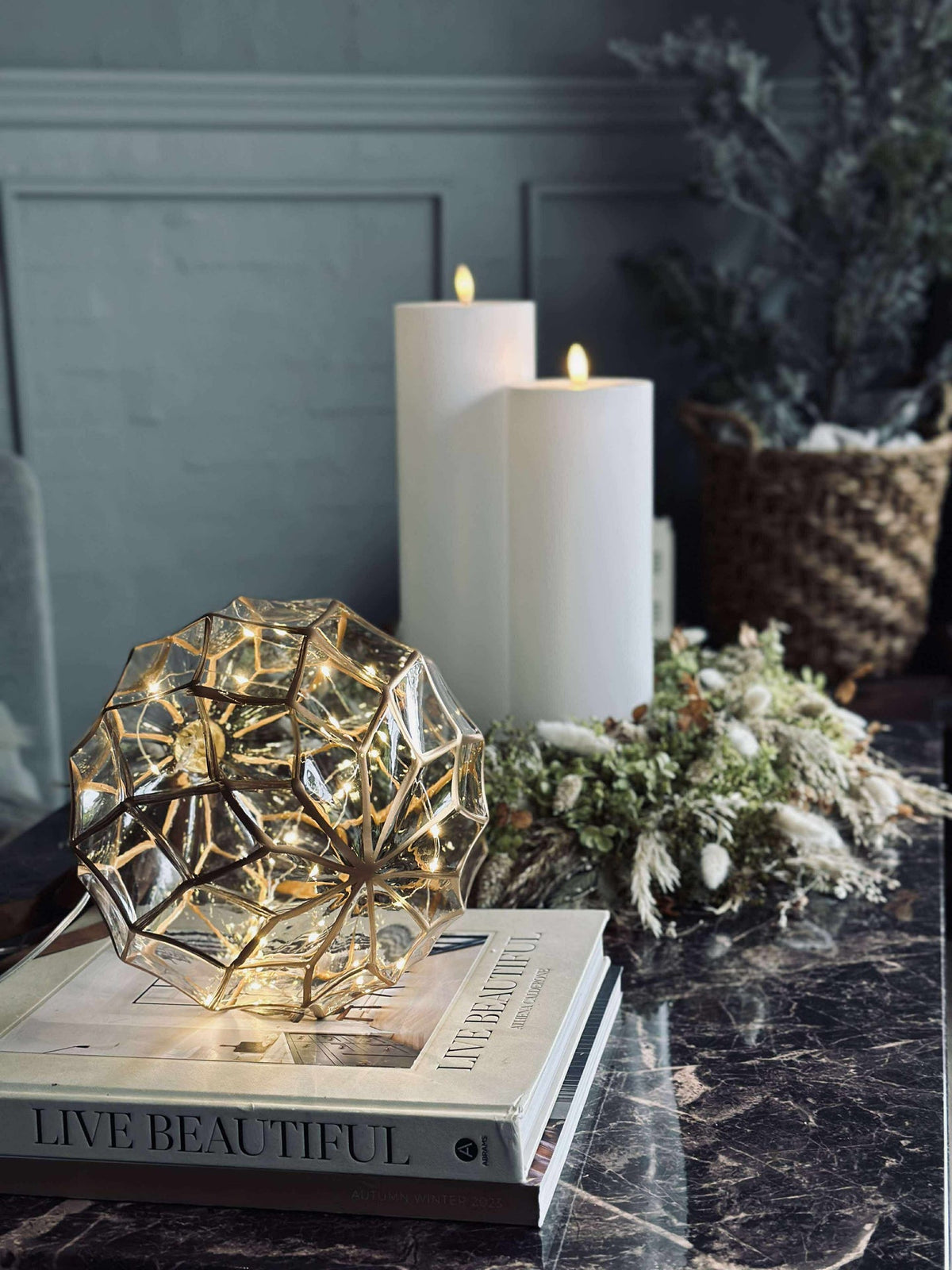 Glazen hanger met licht - Meerdere maten