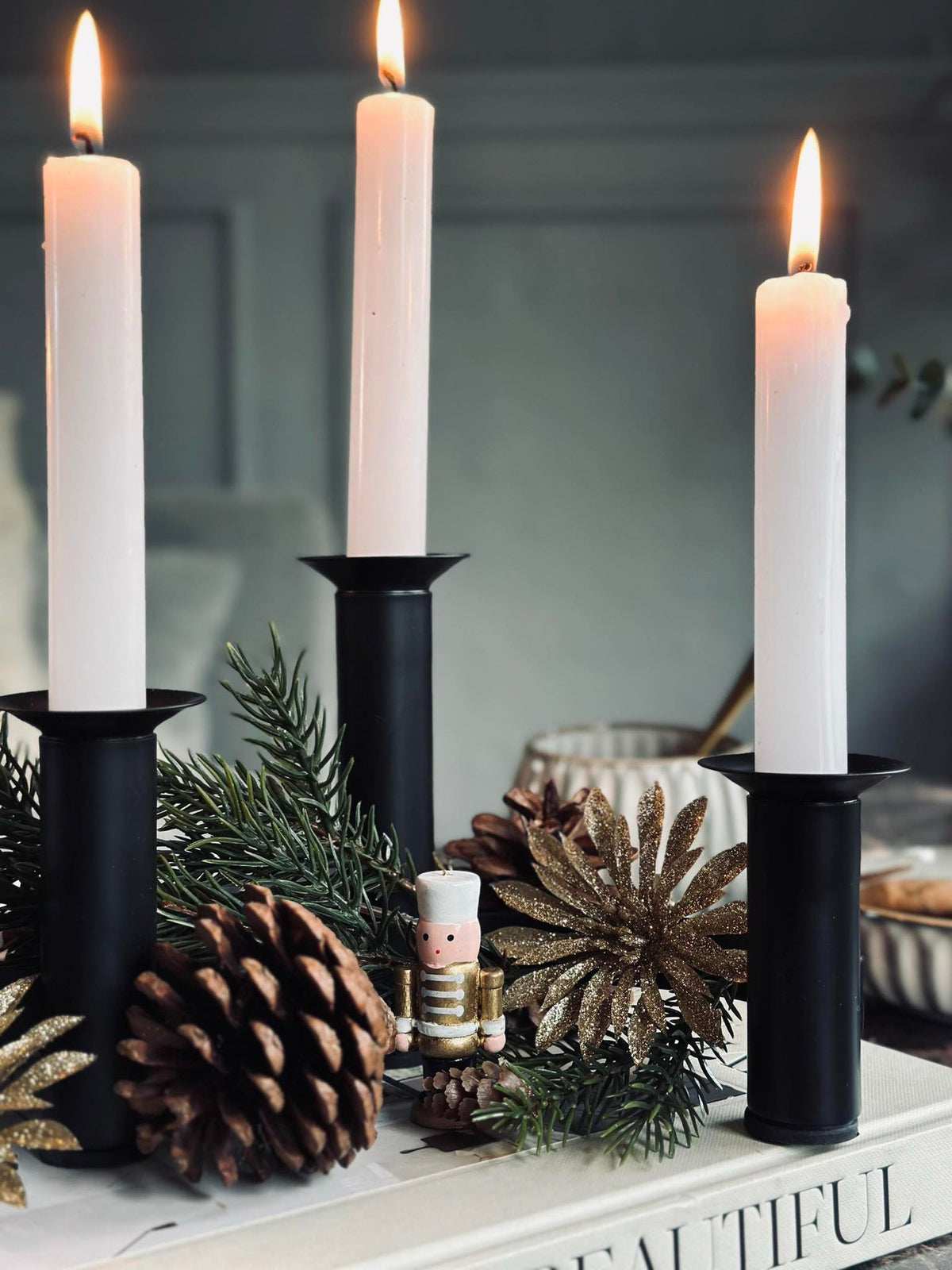 Adventskandelaar - Zwart
