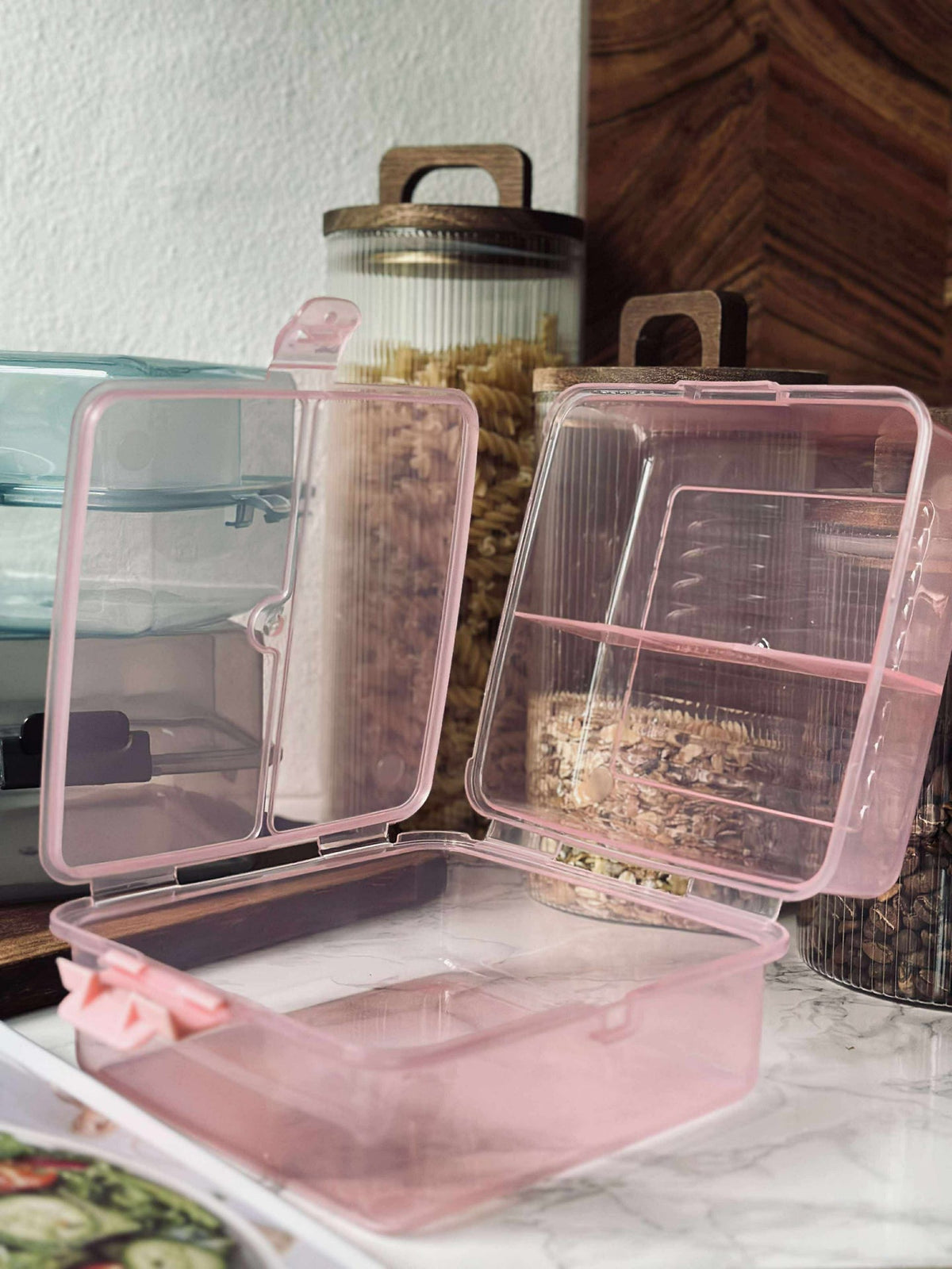 Lunchbox met vakverdeling - Roze