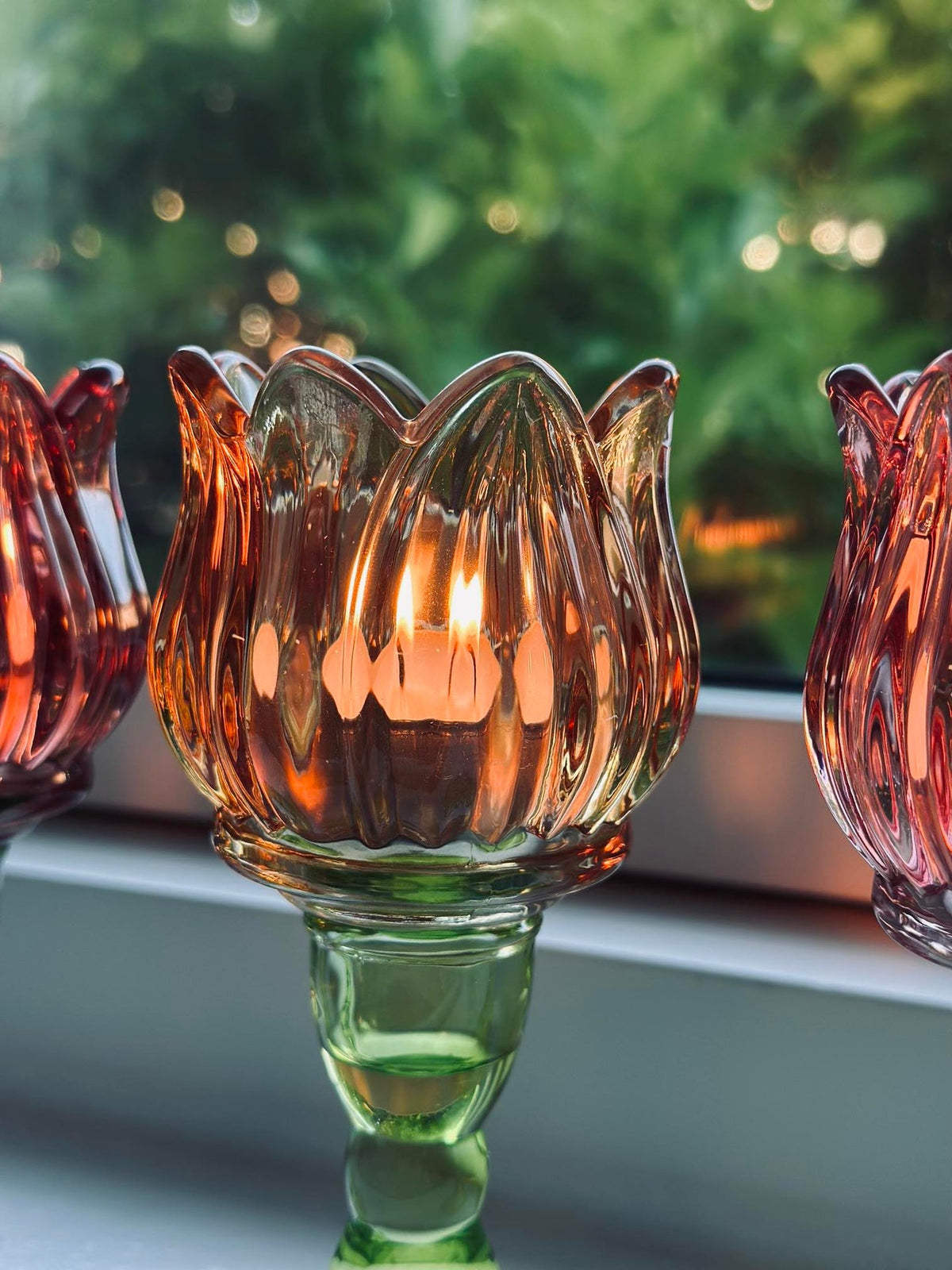 Lichtestandaard flower brown