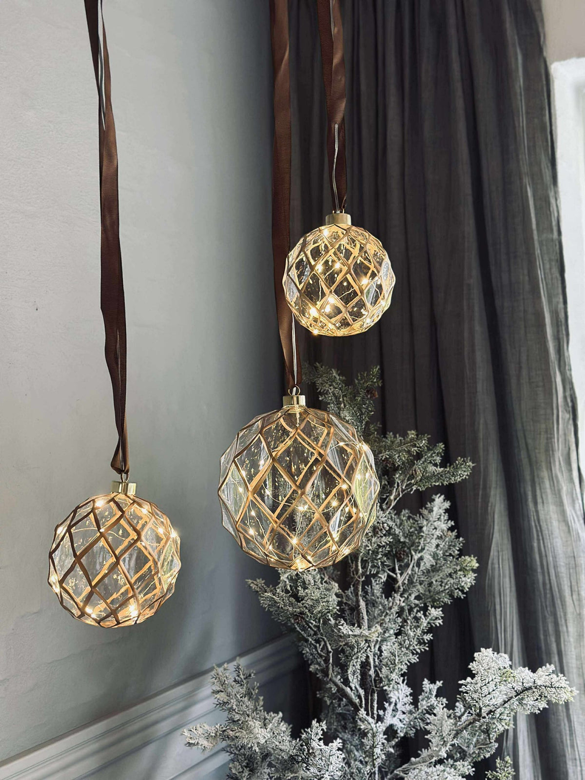 Glazen hanger met licht - Meerdere maten