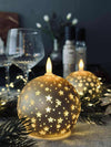 Kerstkaars Gold XMAS 10 cm