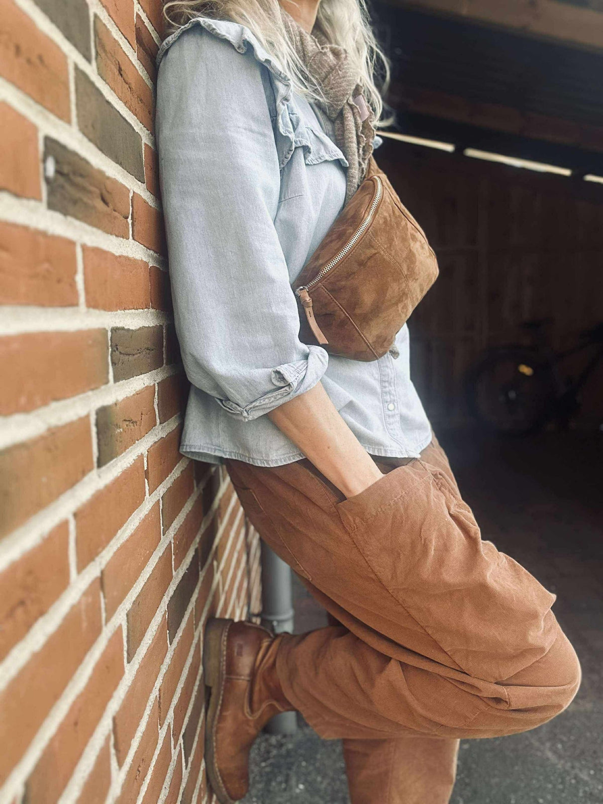 Bumbag JUNE Suède - Caramel