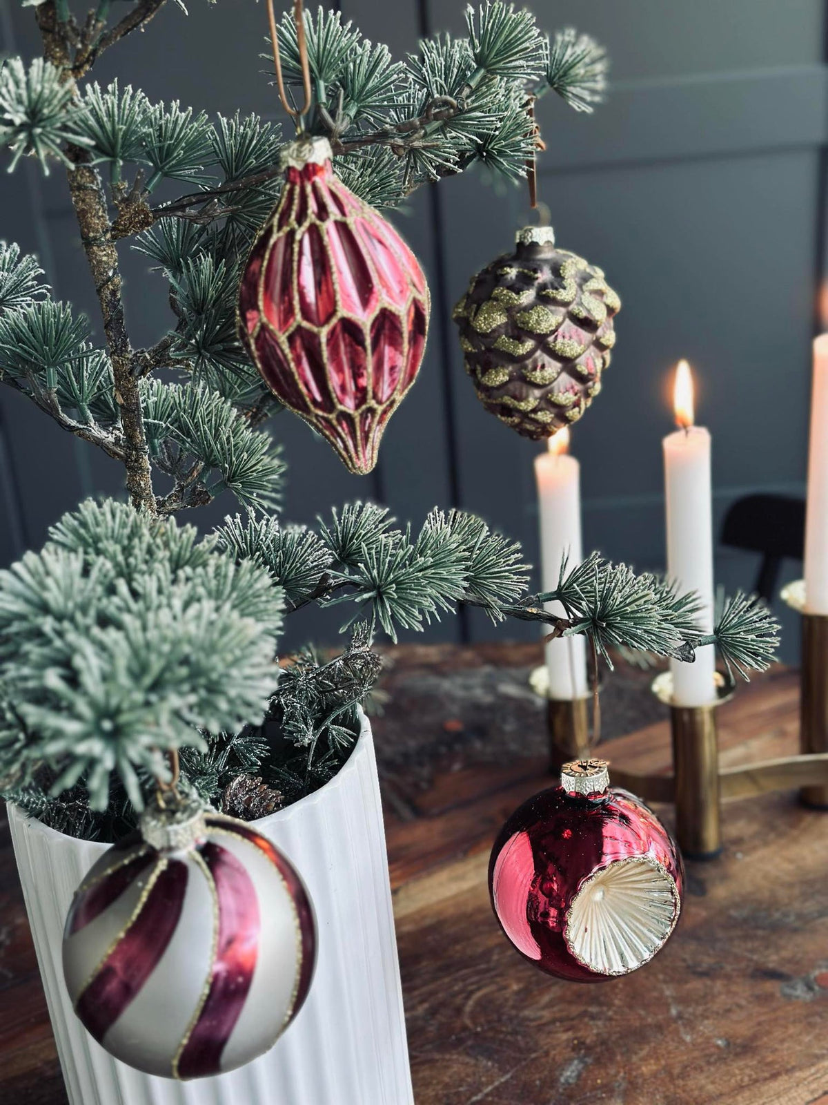 Kerstballen van glas - Set van 4 stuks
