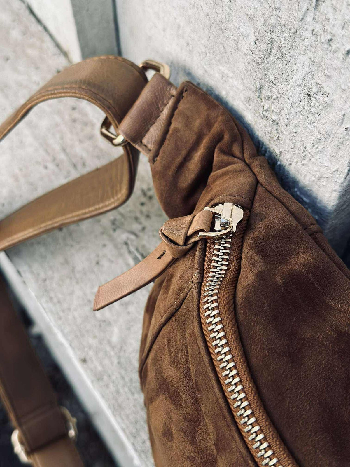 Bumbag JUNE Suède - Caramel