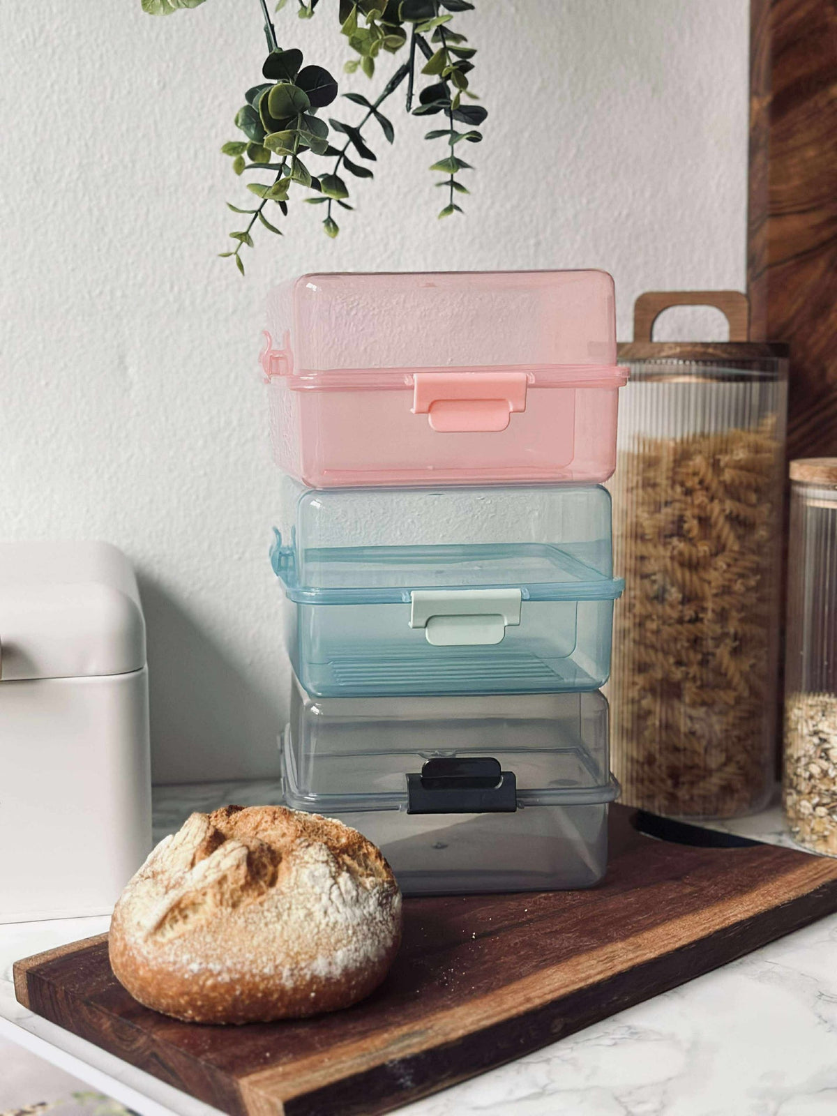 Lunchbox met verdeelde vakken - Aqua
