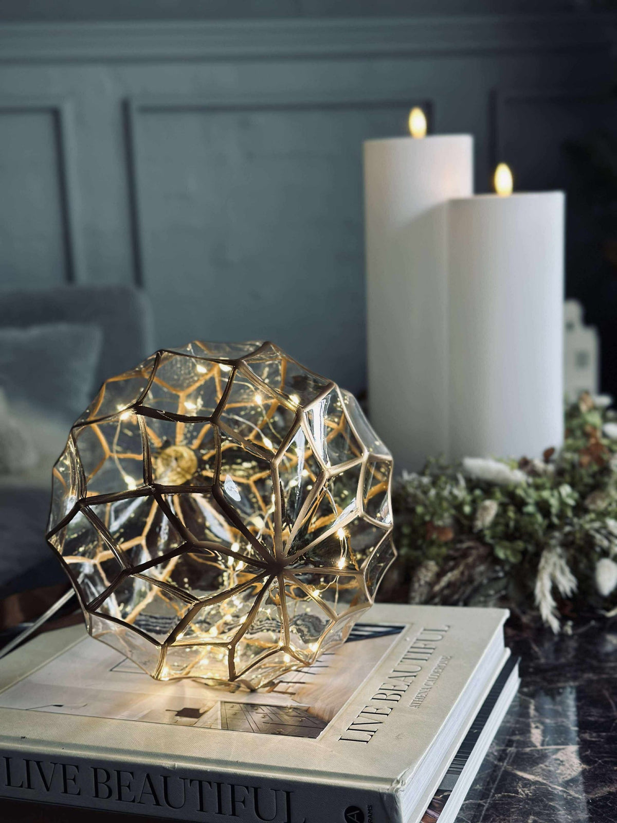 Glazen hanger met licht - Meerdere maten