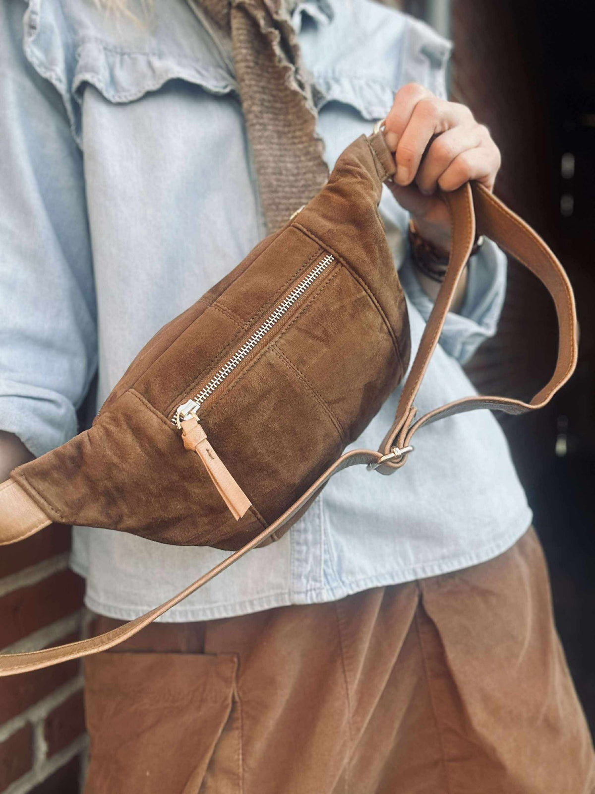 Bumbag JUNE Suède - Caramel