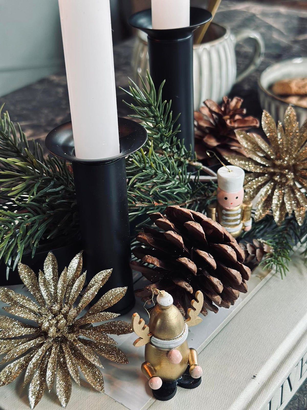 Adventskandelaar - Zwart