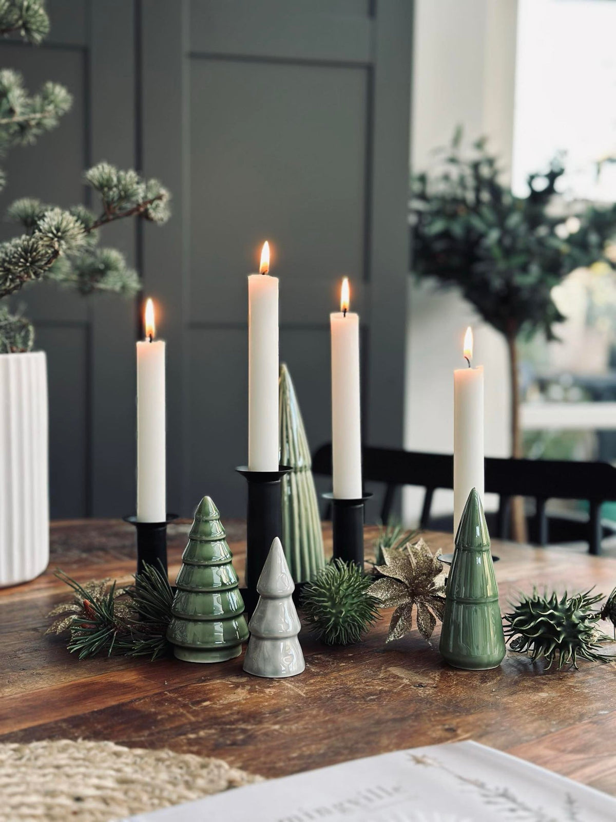 Adventskandelaar - Zwart