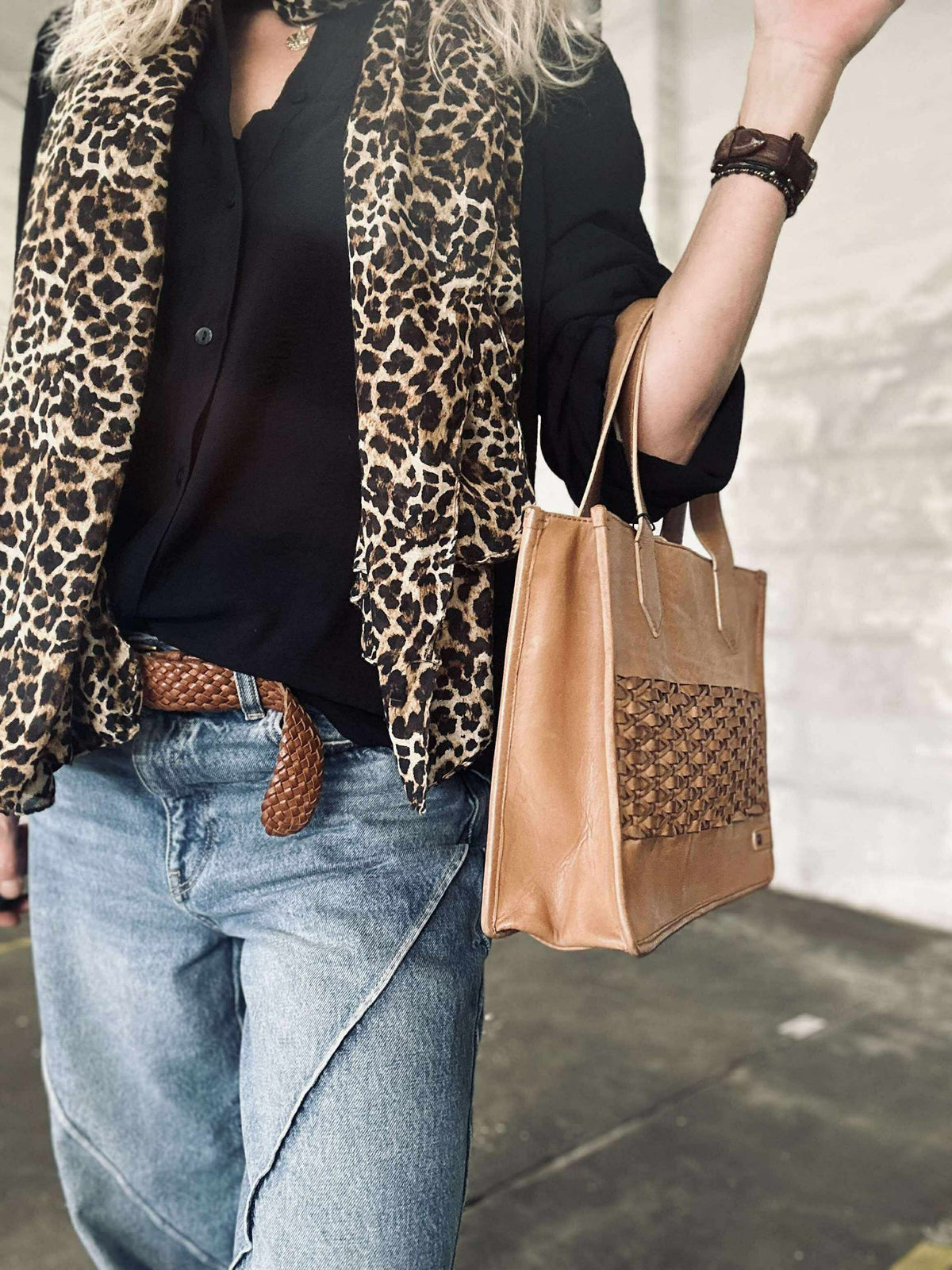 Elegante handtas - Camel