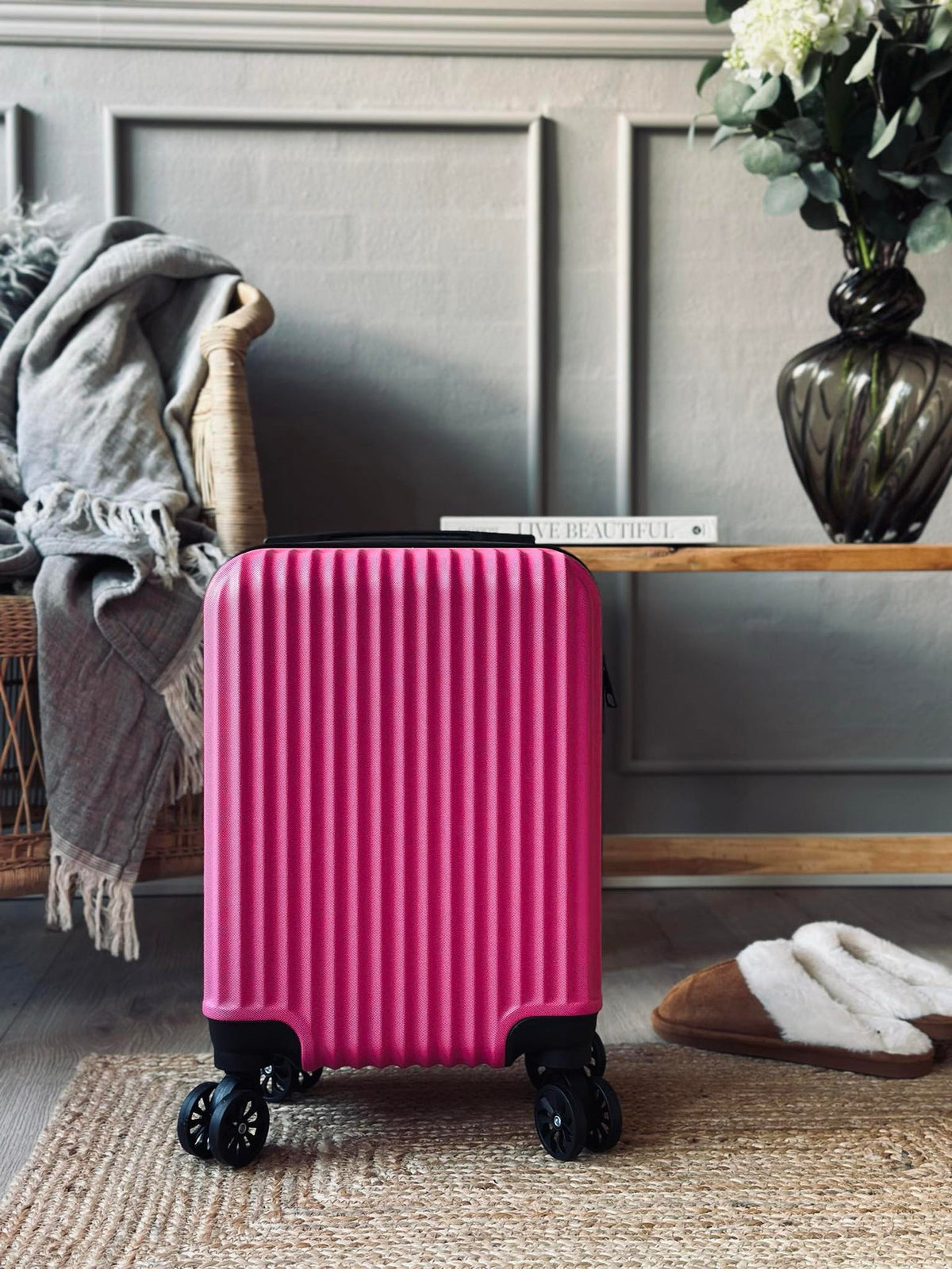 Koffer Trolley - Magenta roze