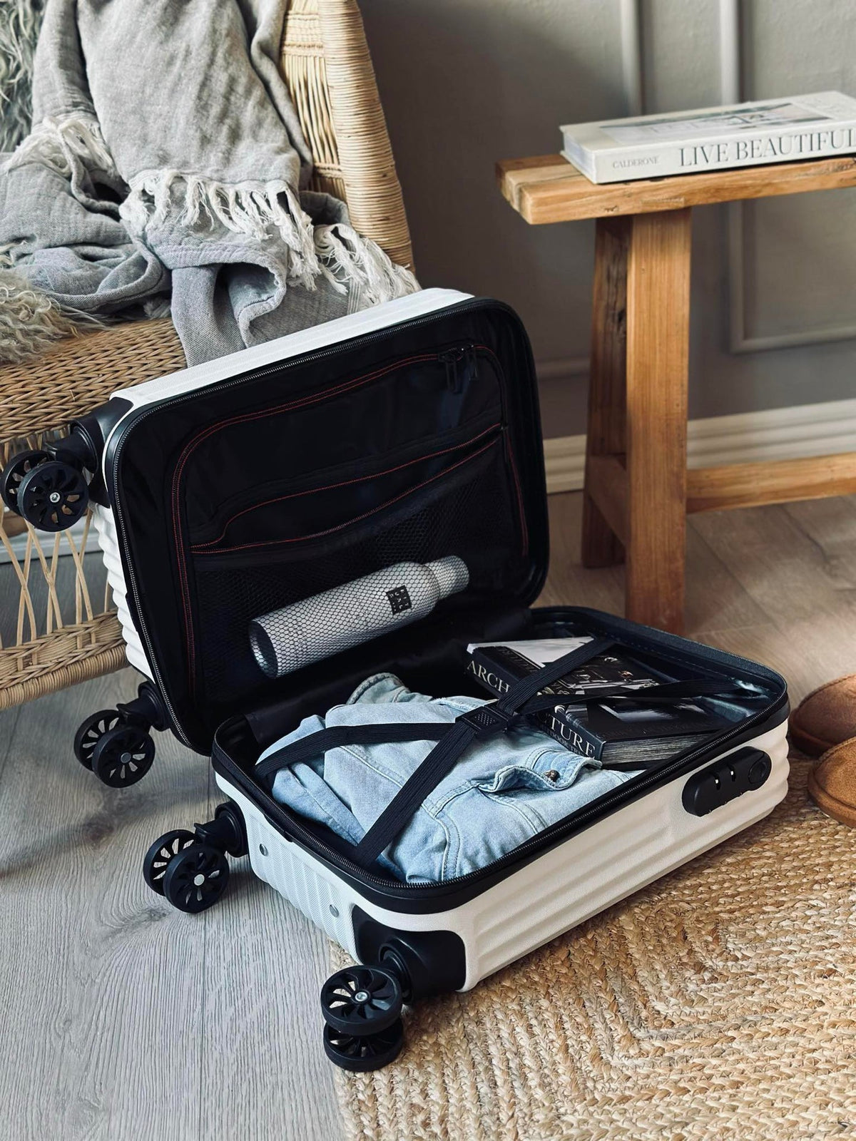 Koffer Trolley - White