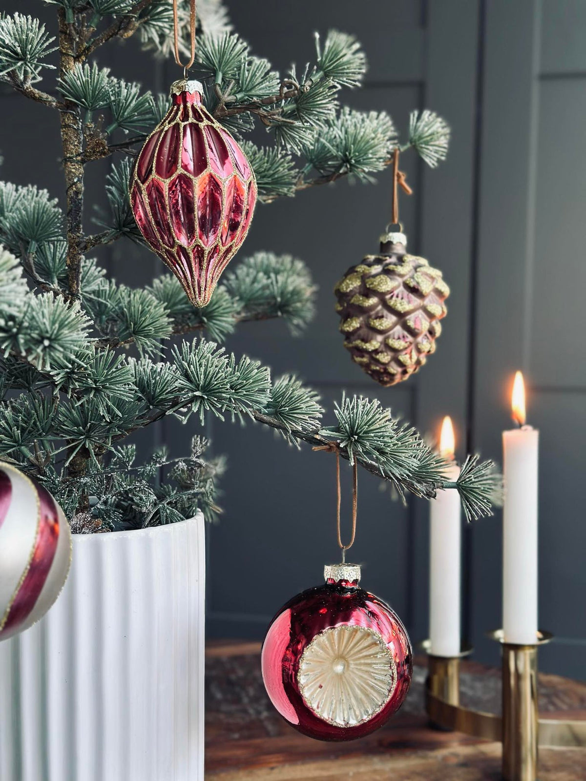 Kerstballen van glas - Set van 4 stuks