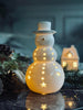Sneeuwpop met led licht - Porselein