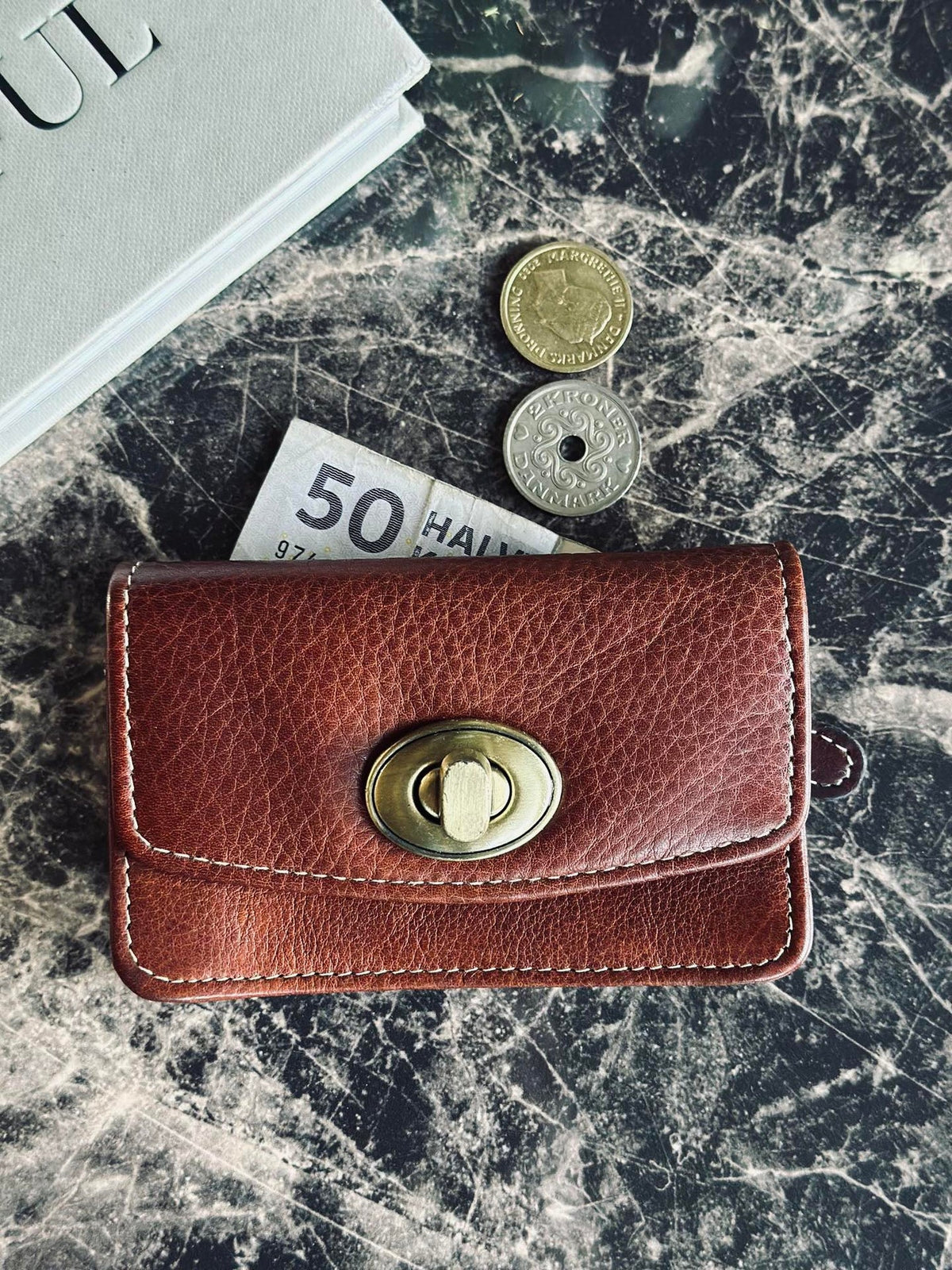 Porteemonnee Moa Small Cognac