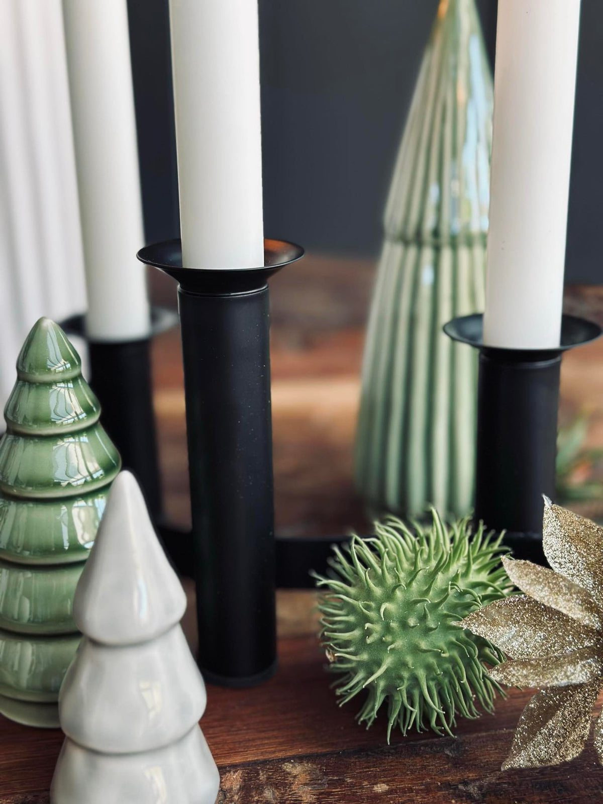 Adventskandelaar - Zwart