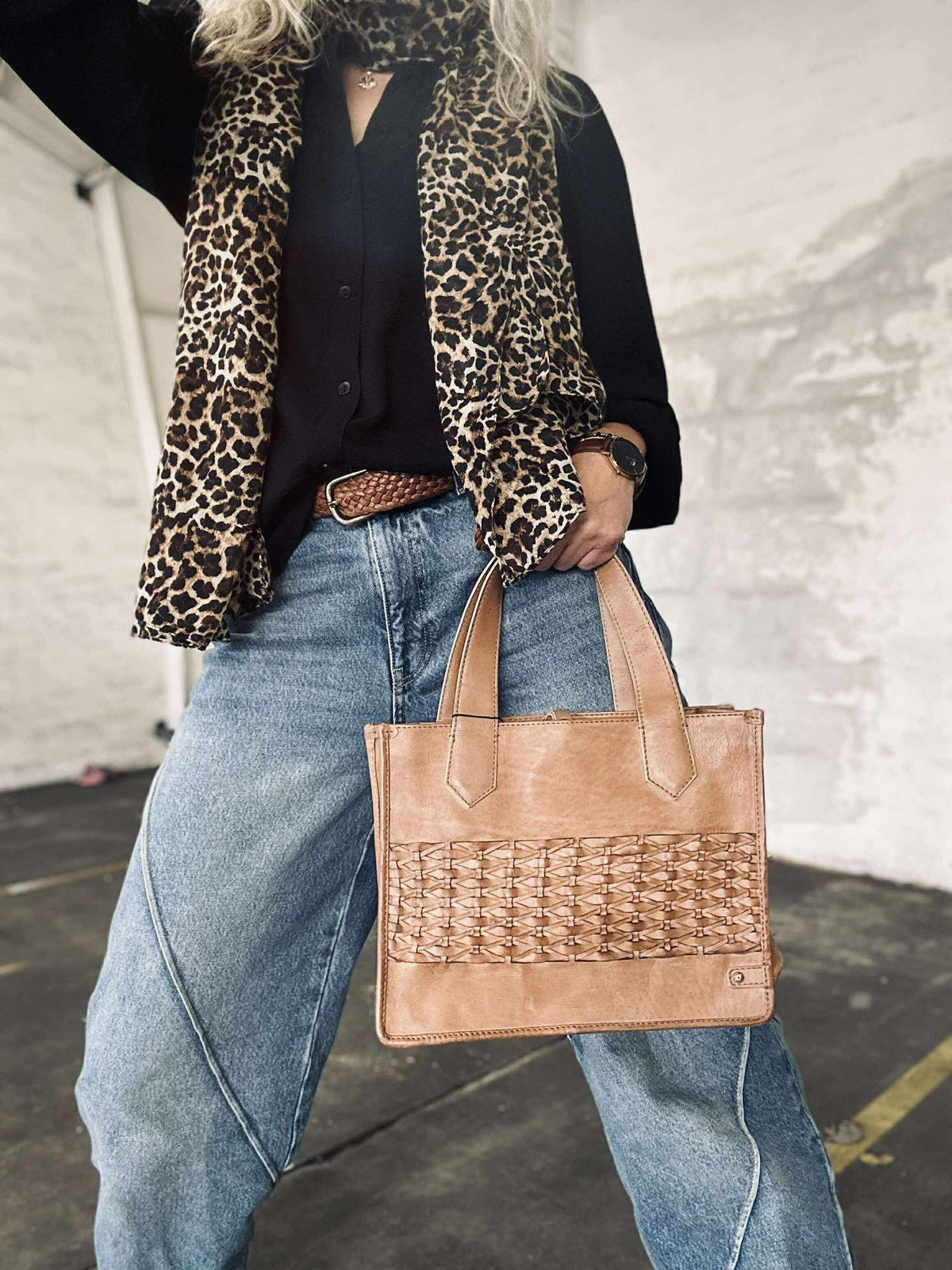 Elegante handtas - Camel