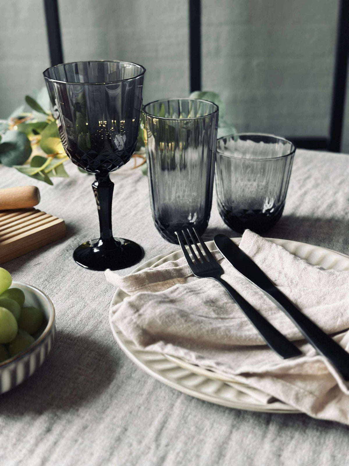 Waterglas Sanna grey 345 ml.