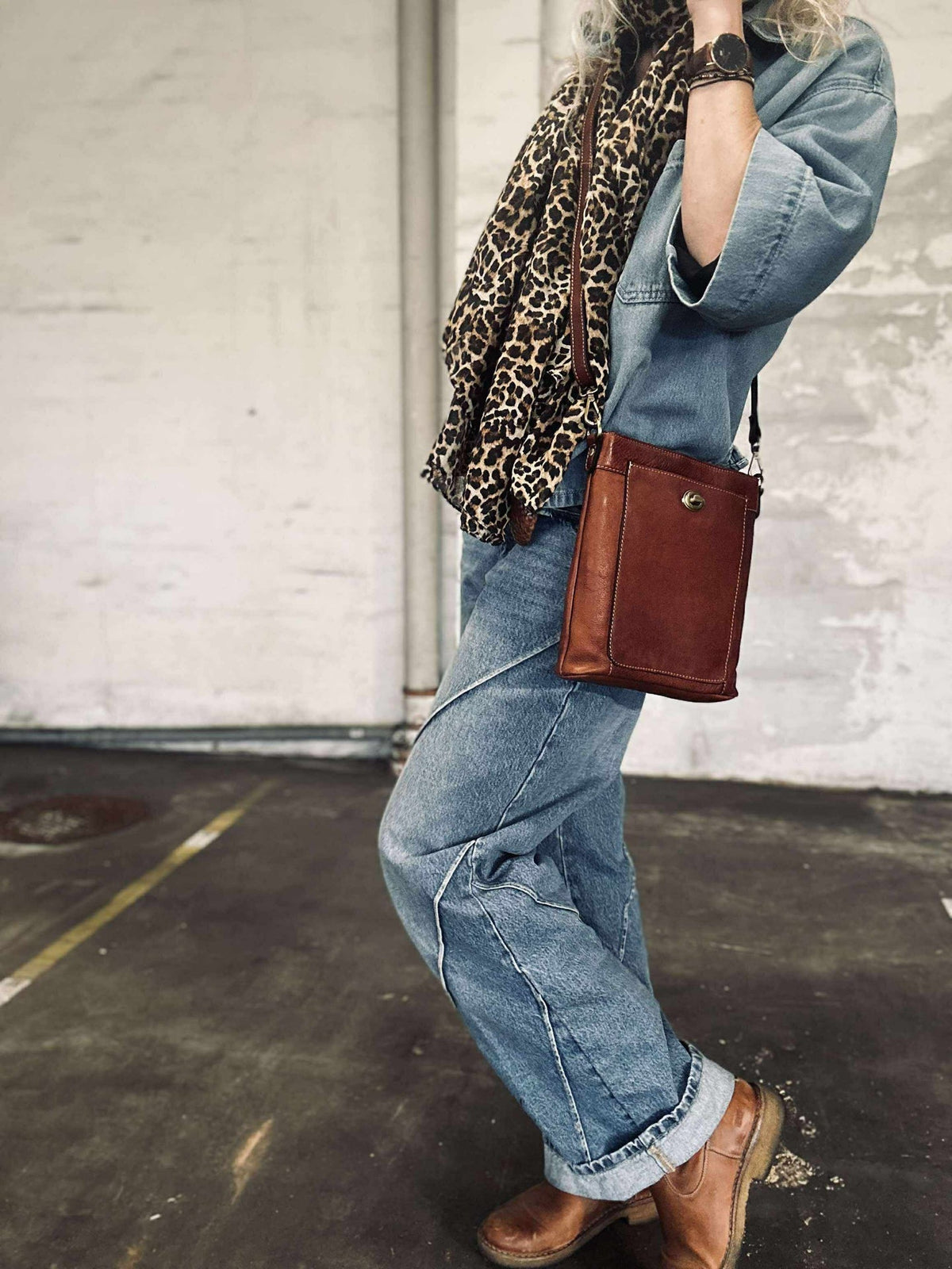 Crossbodytas Moa small - Cognac