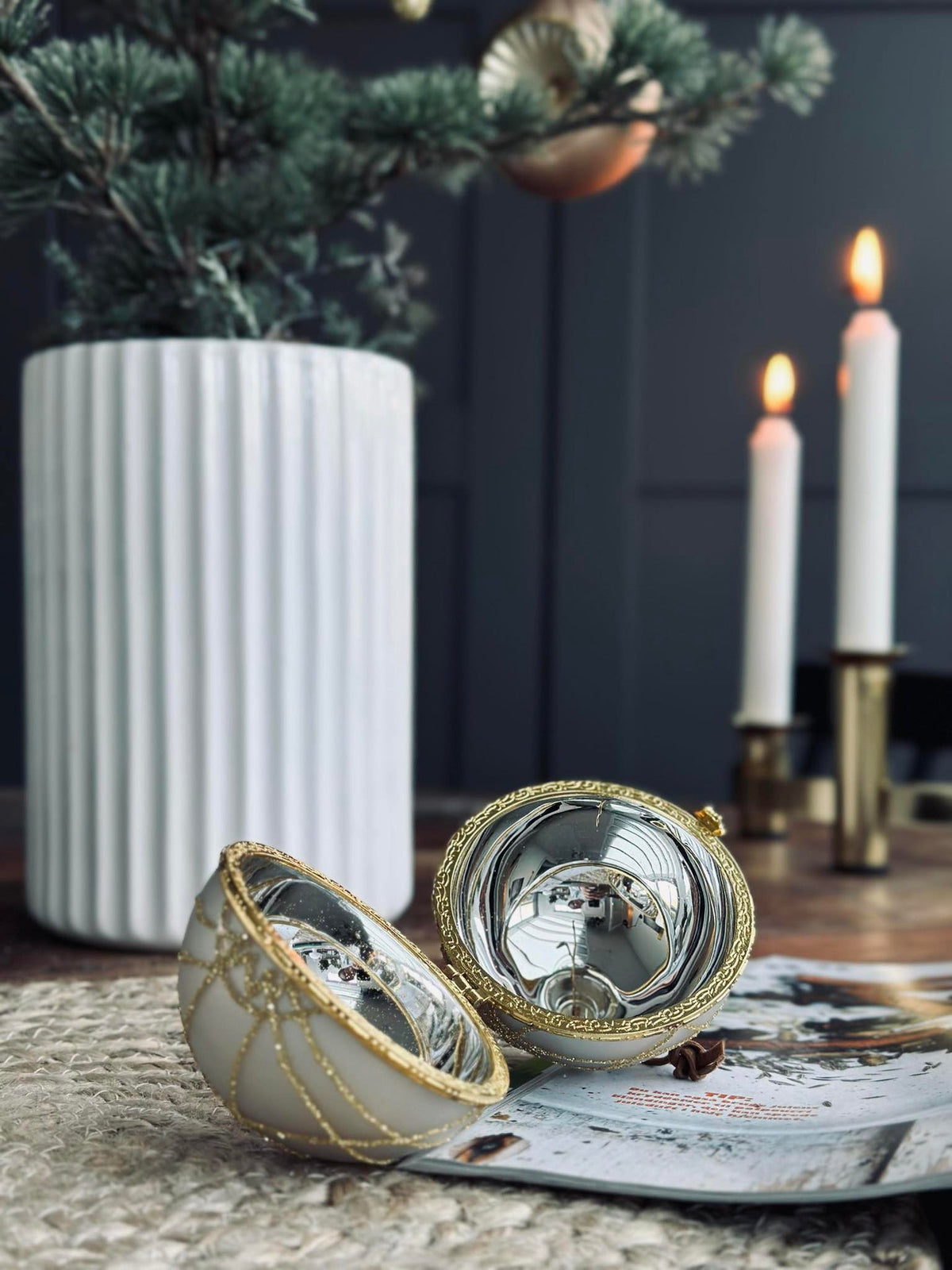 Glazen kerstballen GOLD - Verpakking van 3 stuks