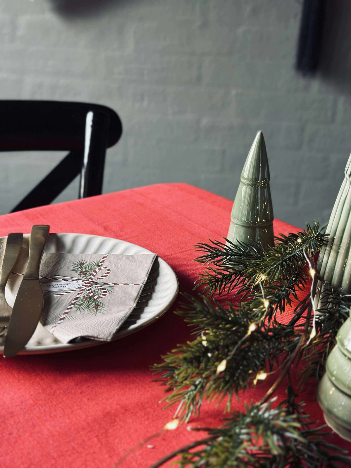 Kersttafelkleed Katoen 140x240 - Rood