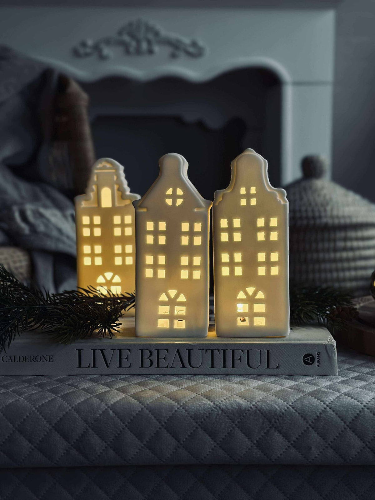 Licht huisje met led  - WHITE MIX