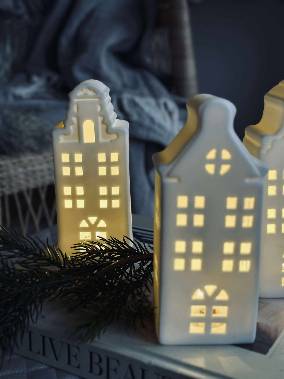 Licht huisje met led  - WHITE MIX